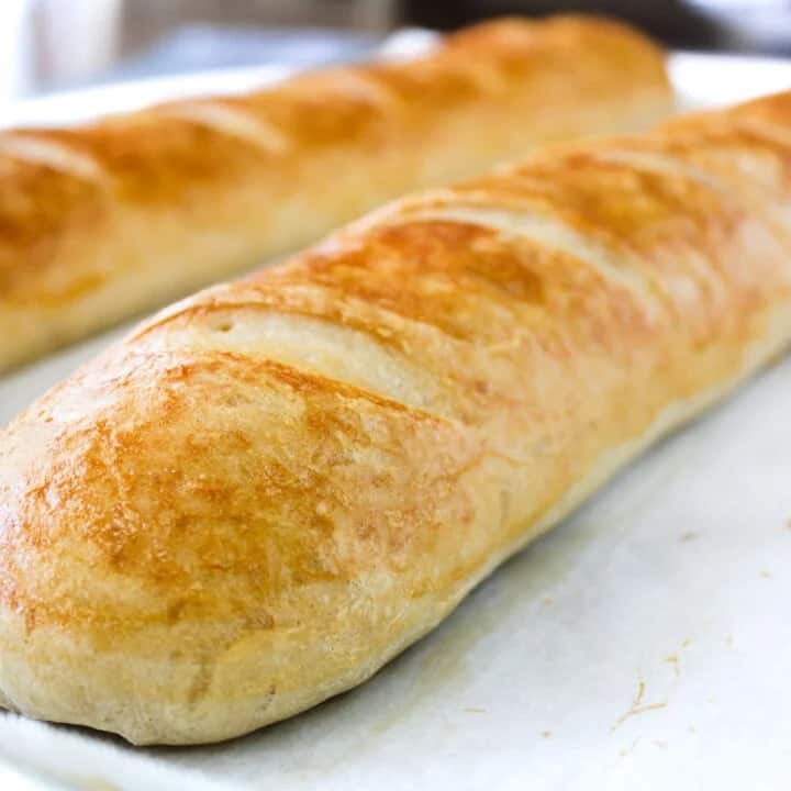 closeup photo of homemade bread baguette 