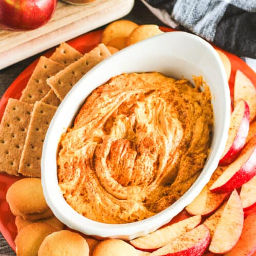 pumpkin cream cheese dips with dippers