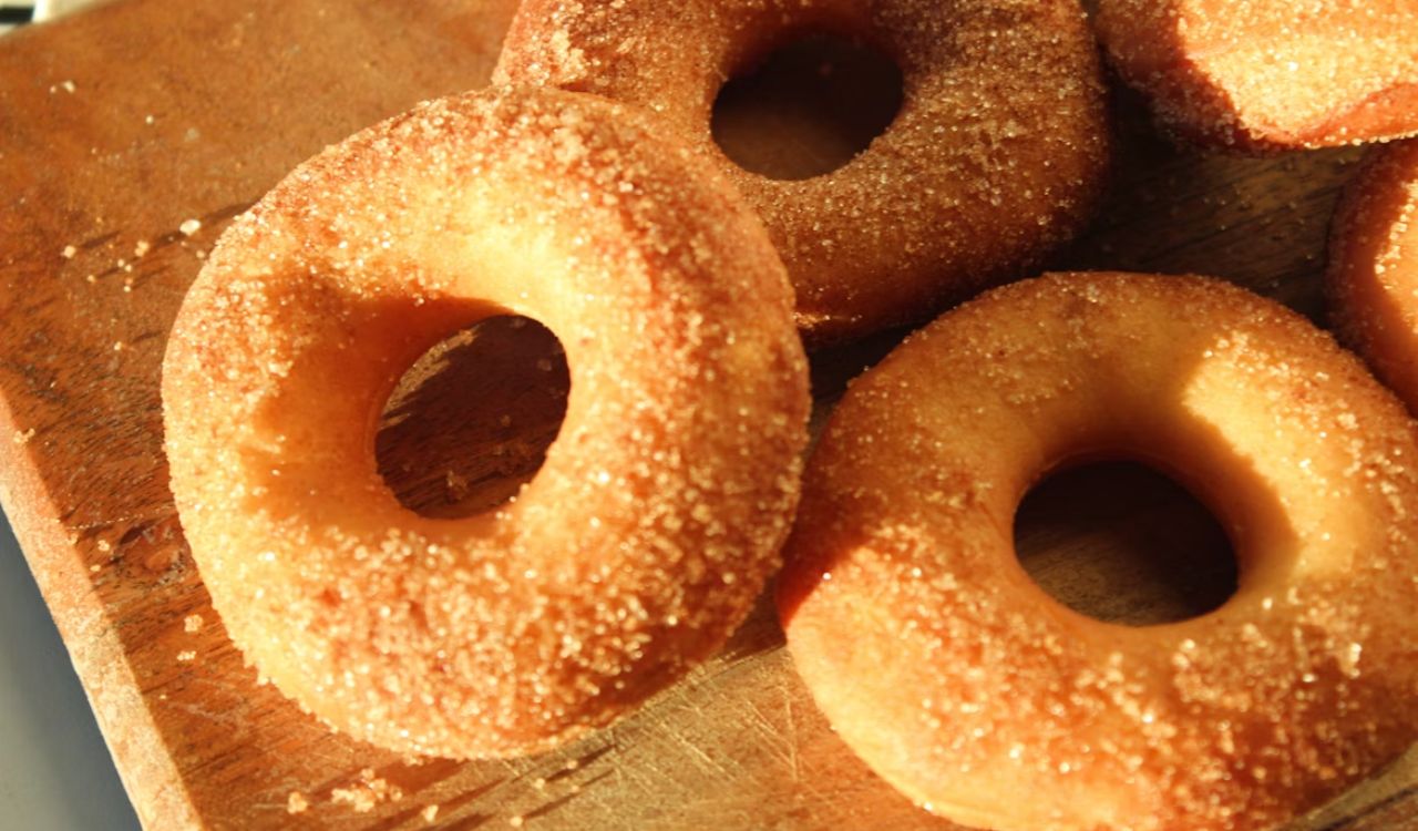 A pile of donuts