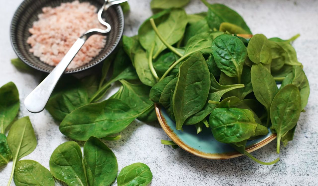 A plate of spinach