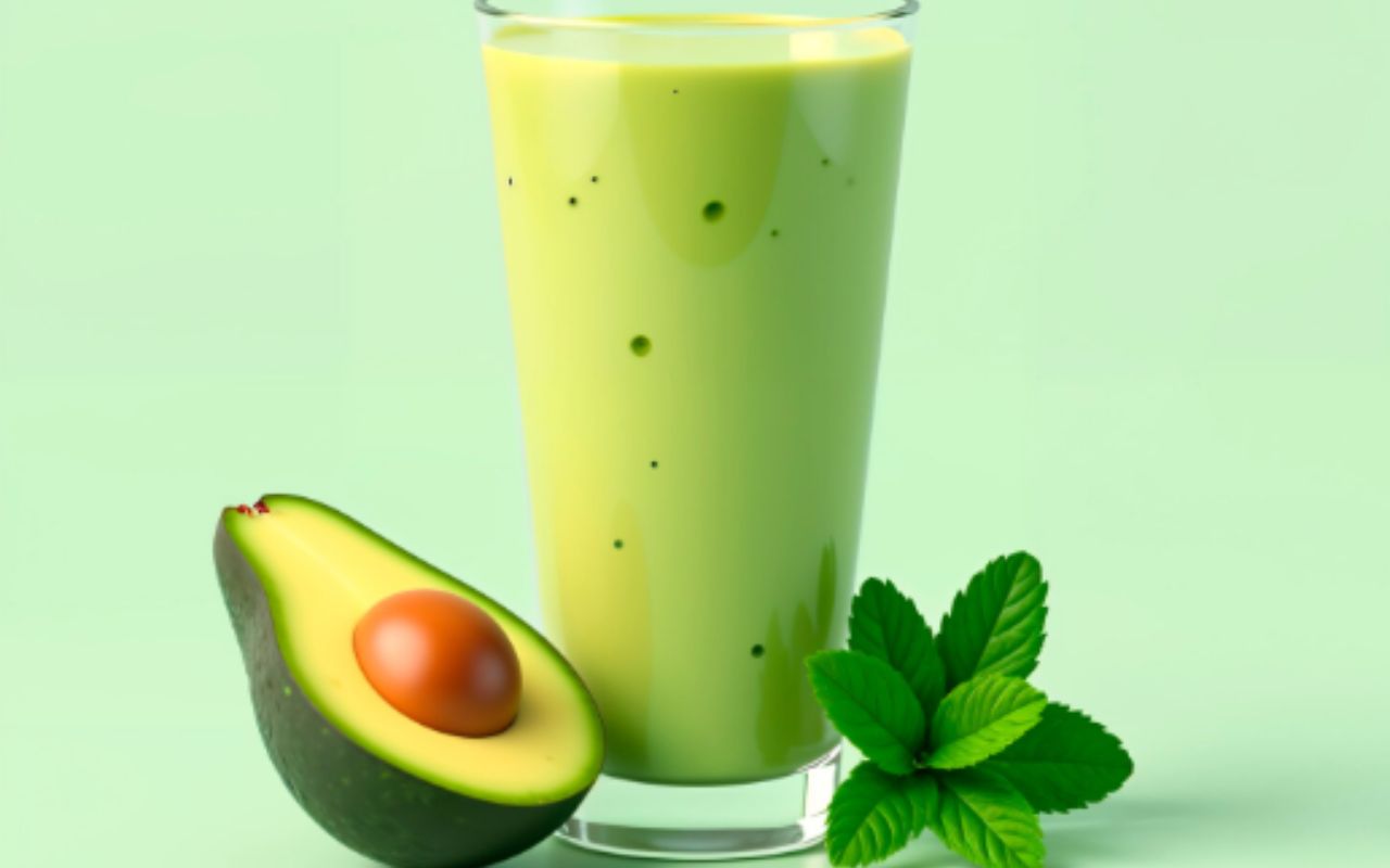 Avocado daiquiri with fresh avocado and mint