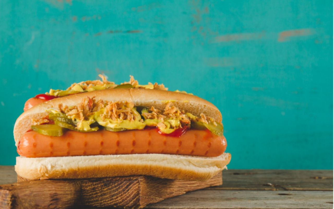 Close-up of delicious hot dog
