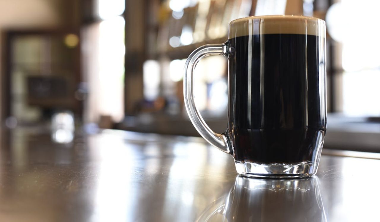 Clear Glass Mug With Black Liquid