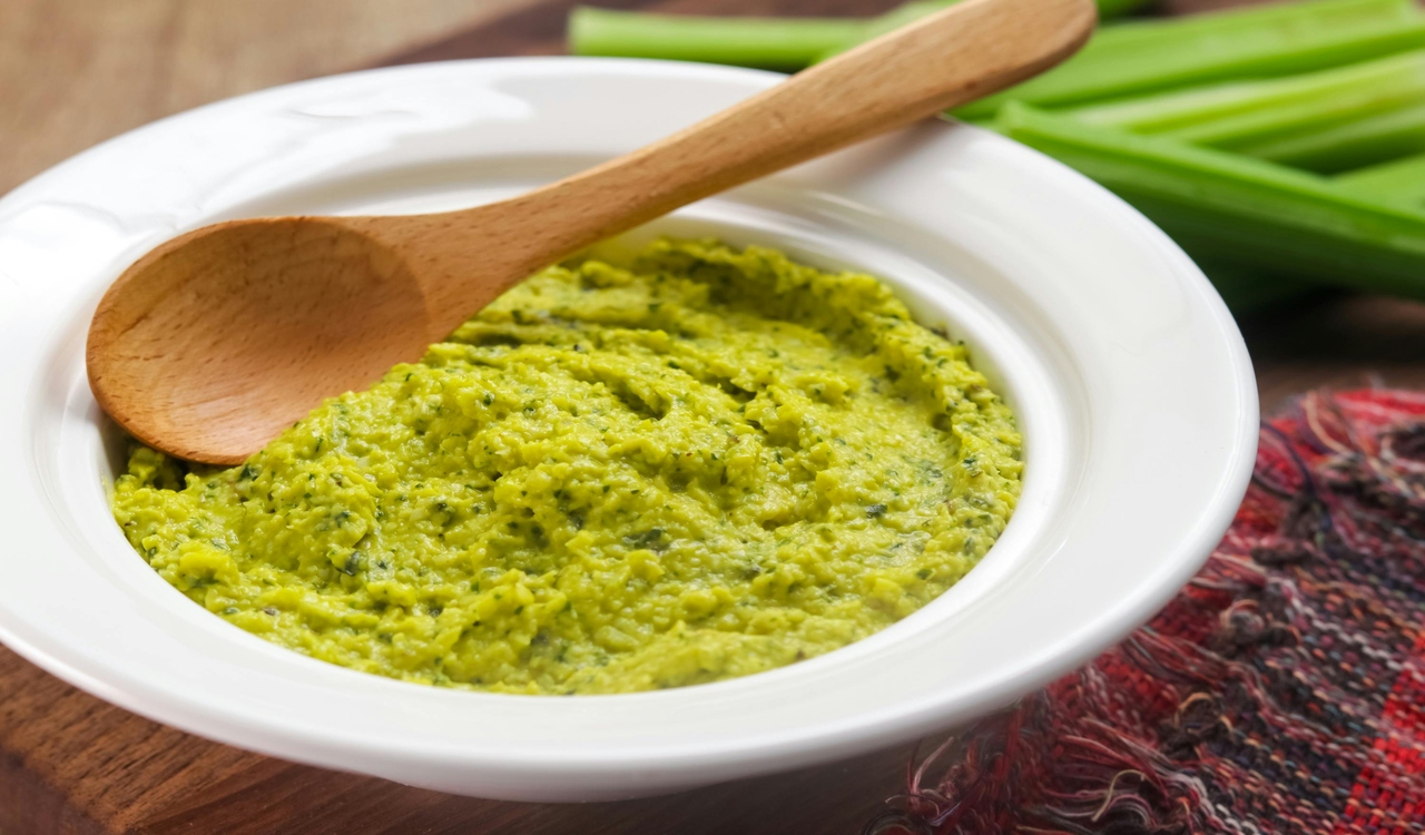 Green Paste in a Bowl