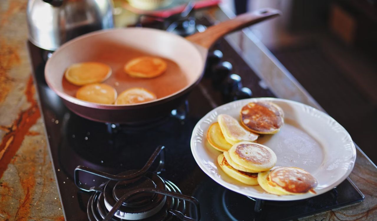 Cooking mini pancakes