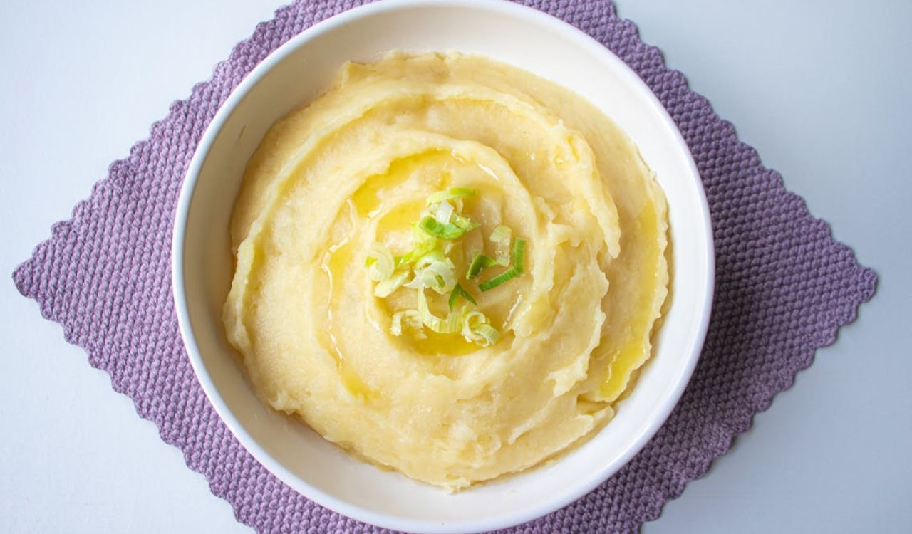 Delicious Creamy Mashed Potatoes in White Bowl