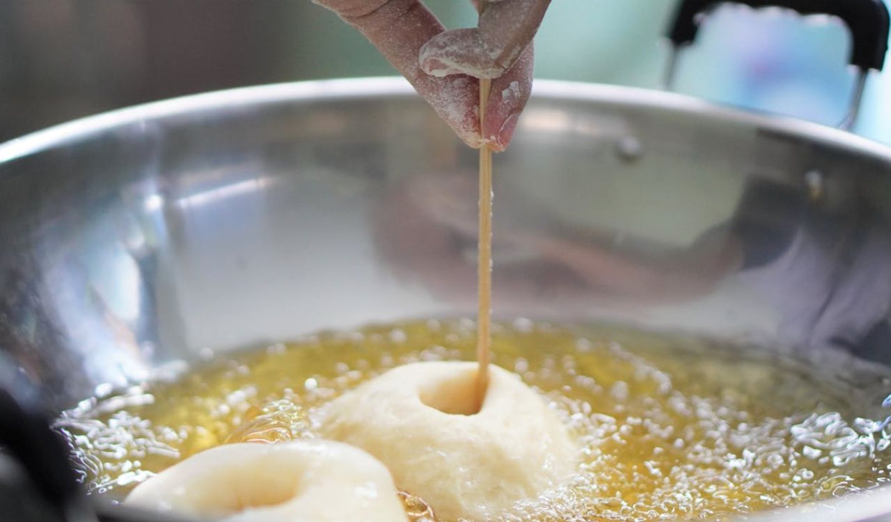 Donuts Fried in Oil