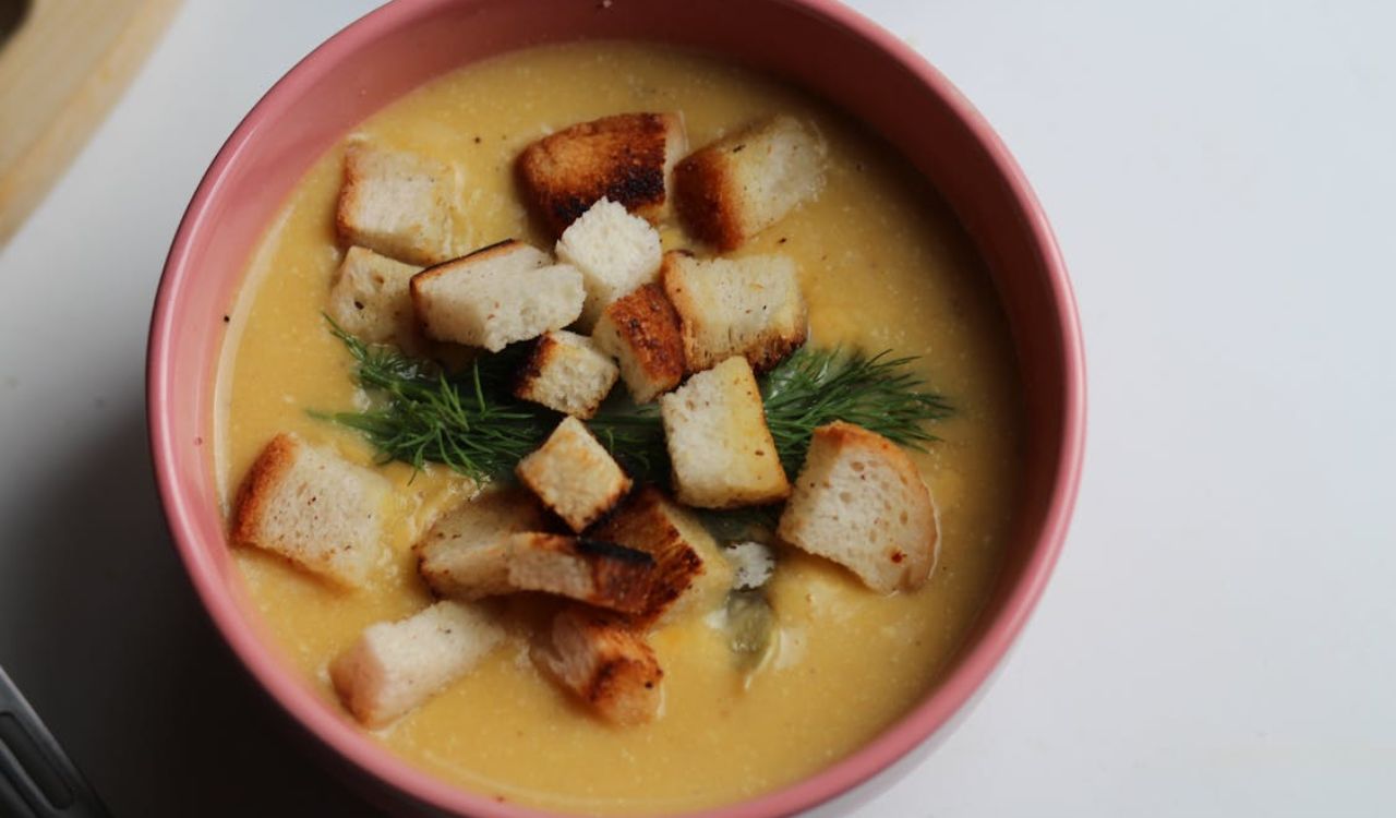 Soup in a Ceramic Bowl