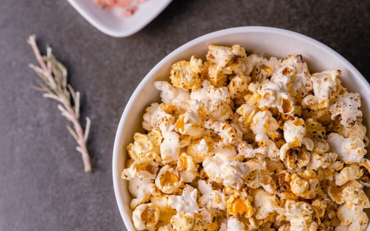 Bowl of gourmet popcorn