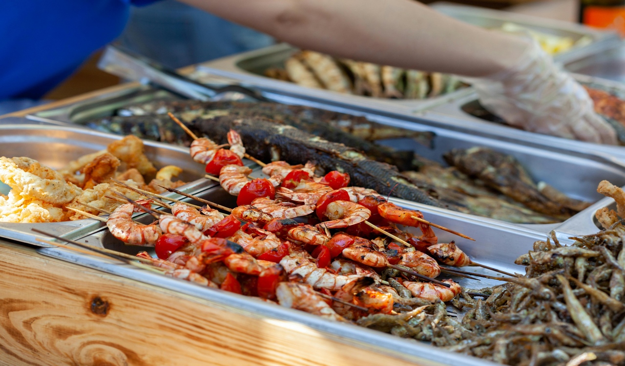 Grileld Shrimp in Skewers