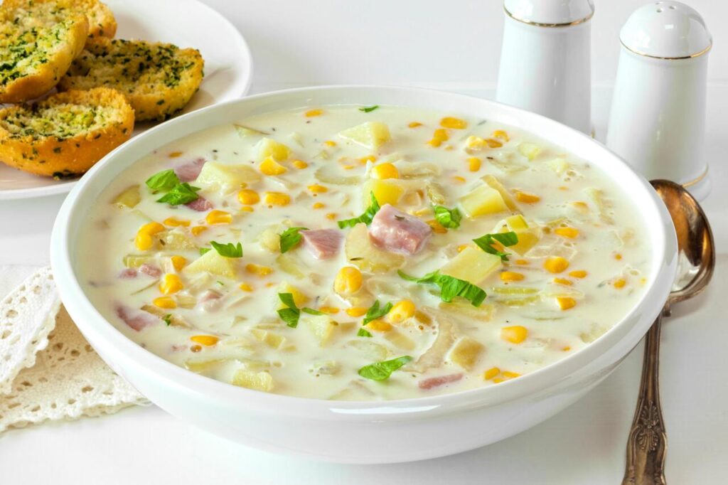 Corn Chowder in a Bowl