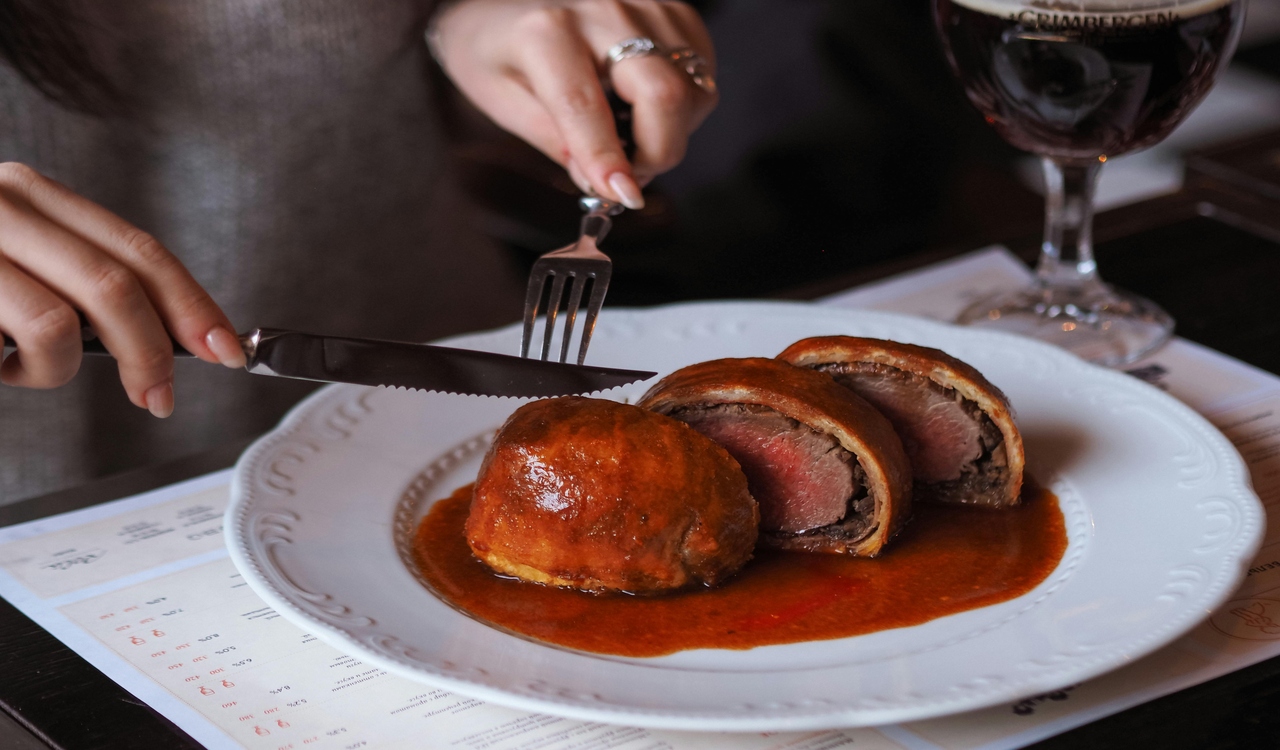 Close-up of Beef Wellington