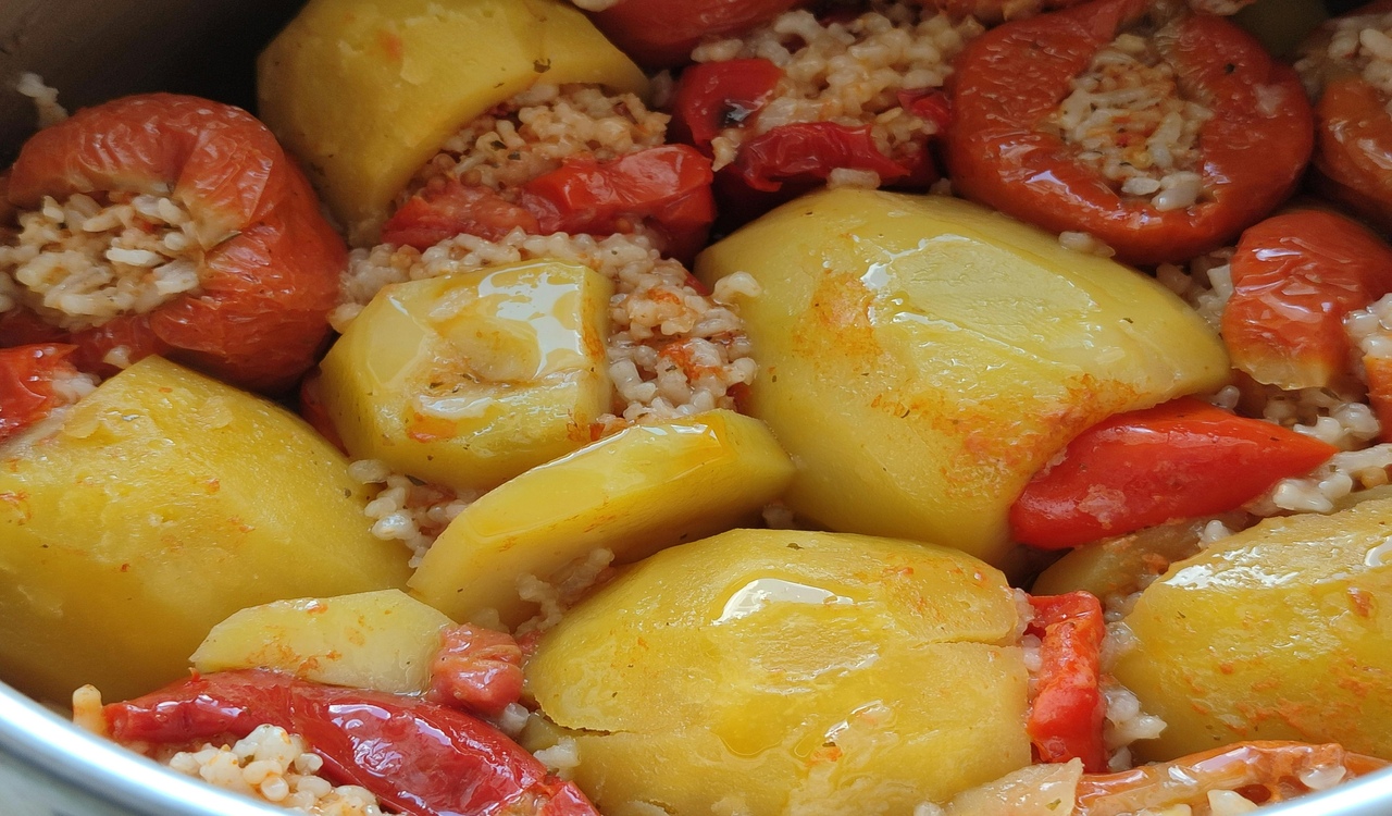 Stuffed Vegetables with Rice and Peppers