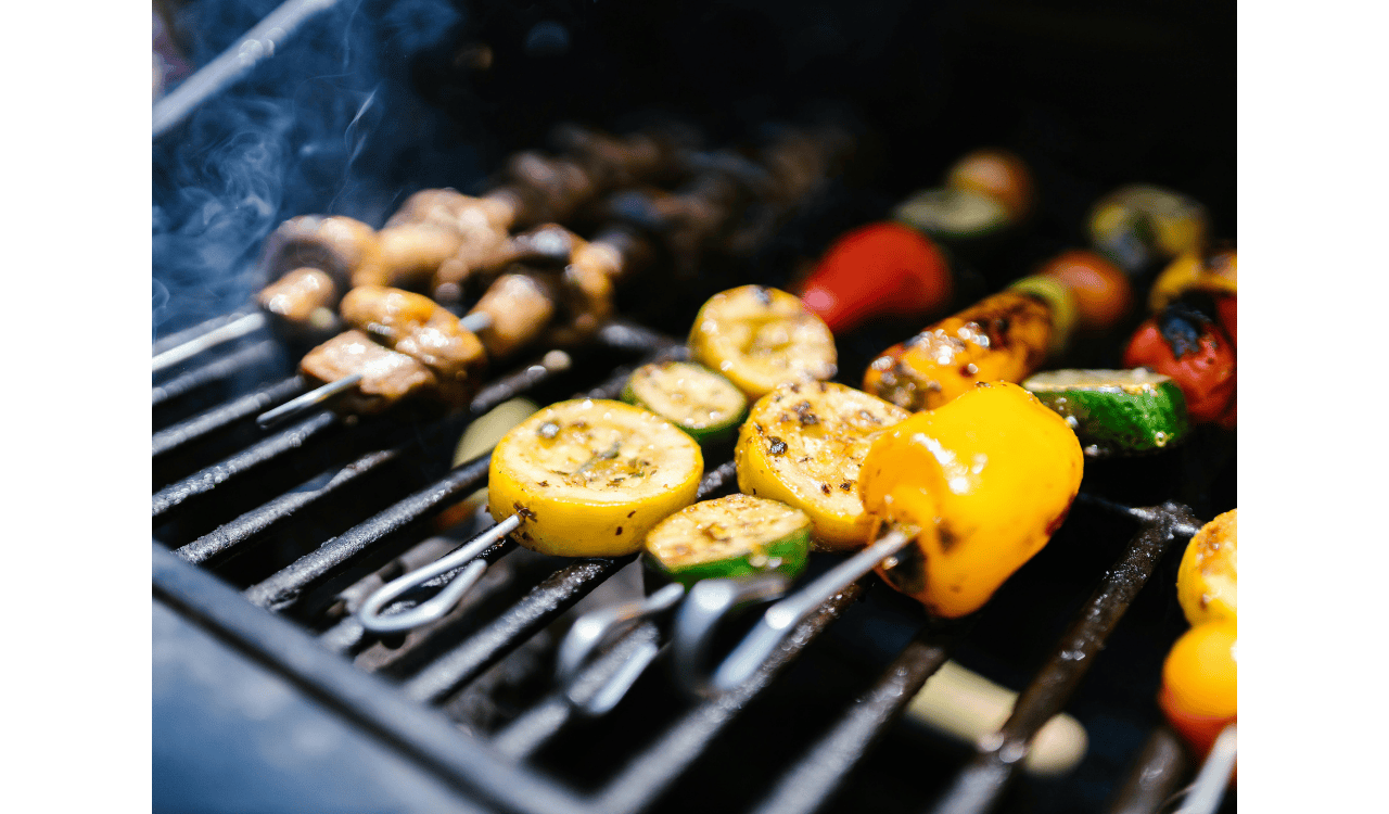 Griller with Barbeque Cooking