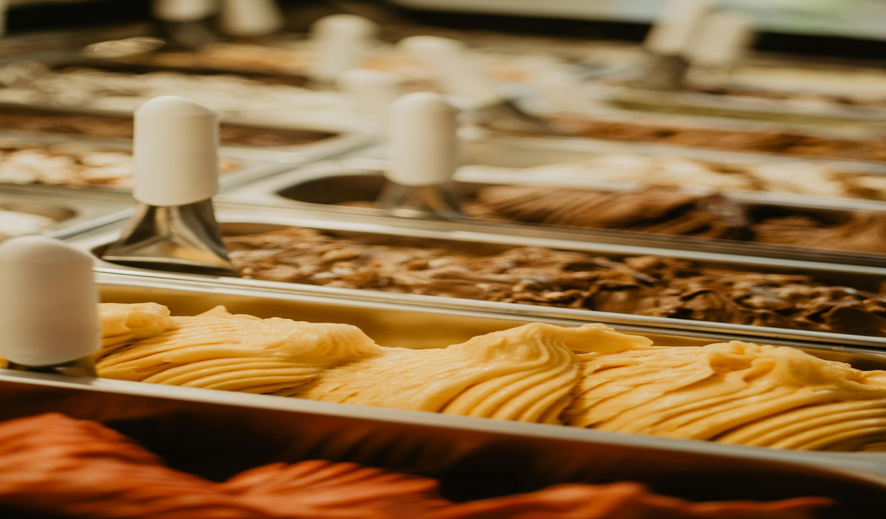 Desserts on a Stainless Steel Tray