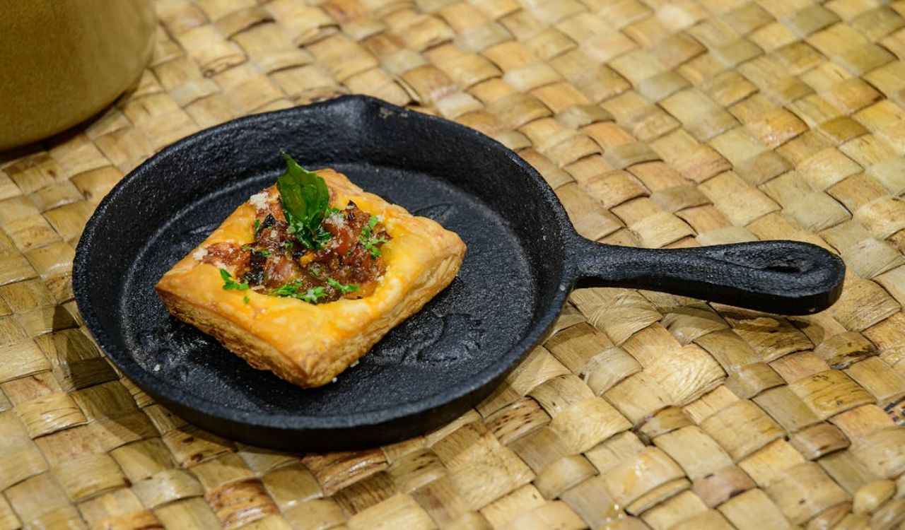 Square Tart in a Cast Iron Pan