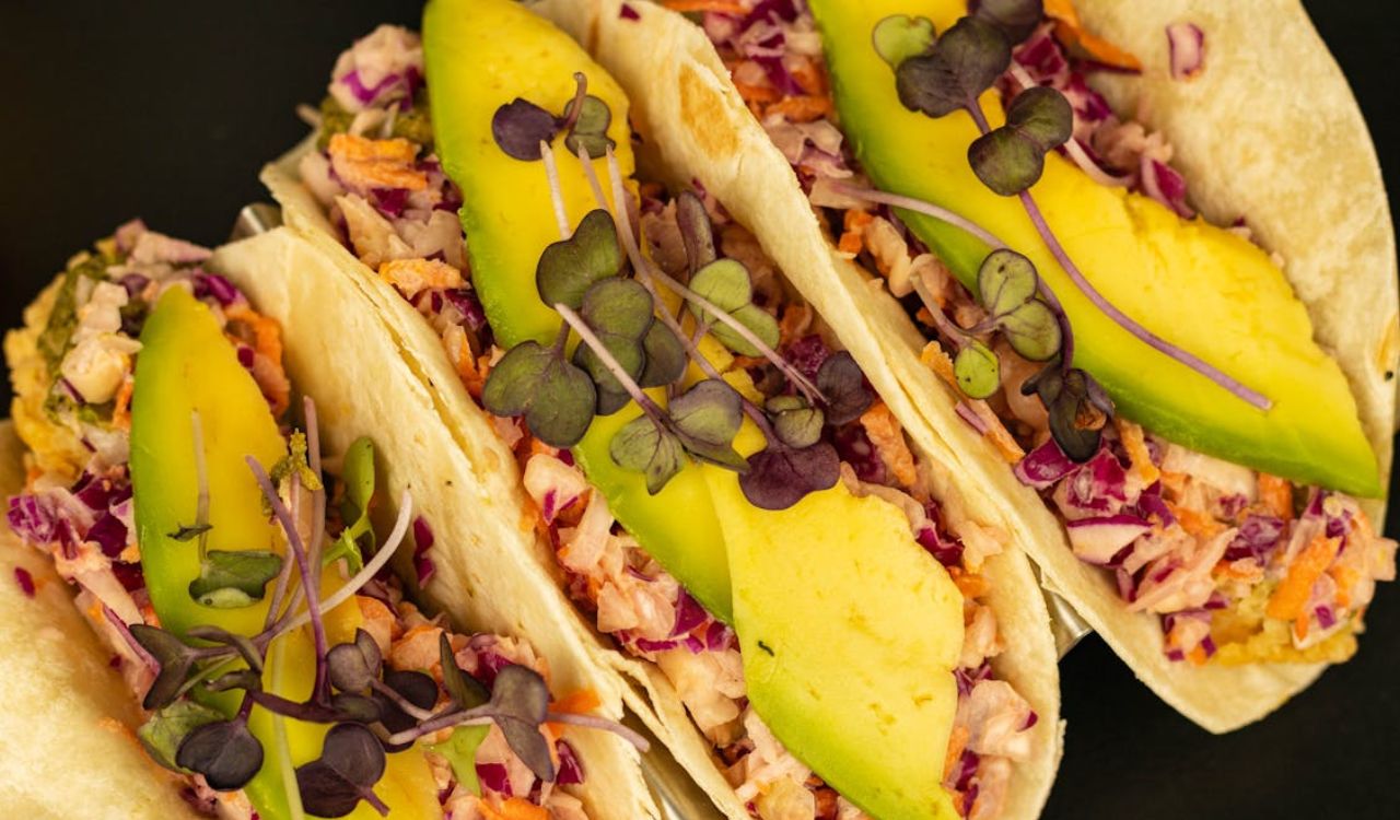 Tacos with Slices of Avocado