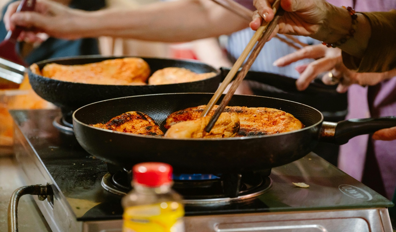 Cooking Homemade Meals in a Kitchen Setting