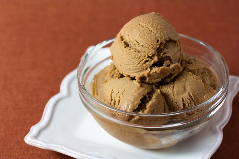 Vegan hazelnut coffee ice cream