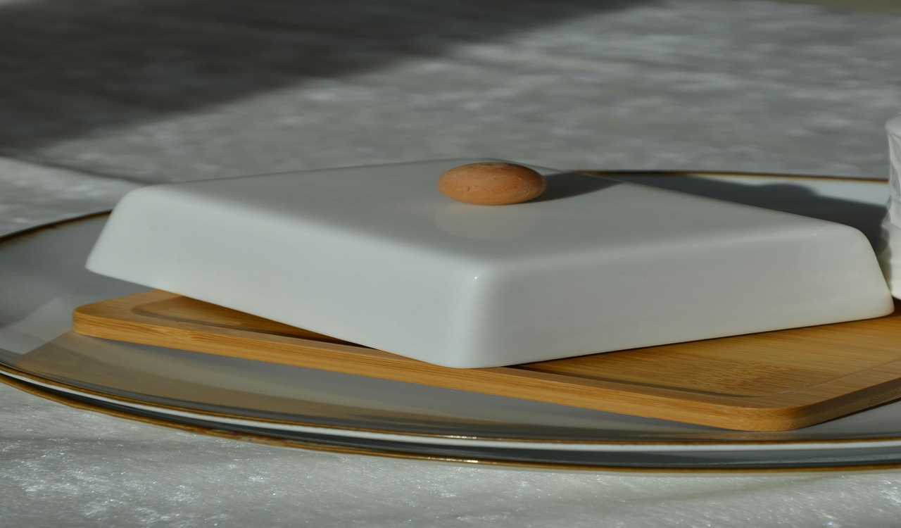 Butter Dish on Plates