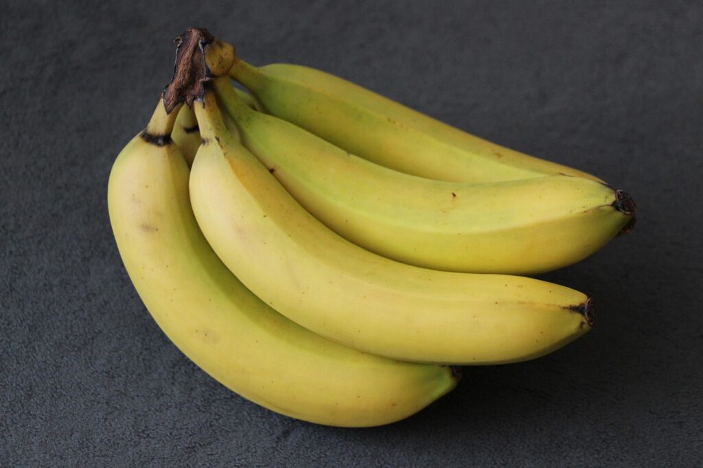 Banana, Yellow, Green image.