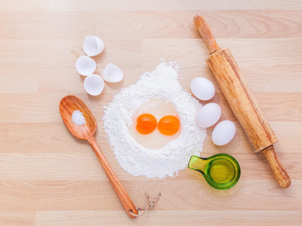 egg, flour, baking image