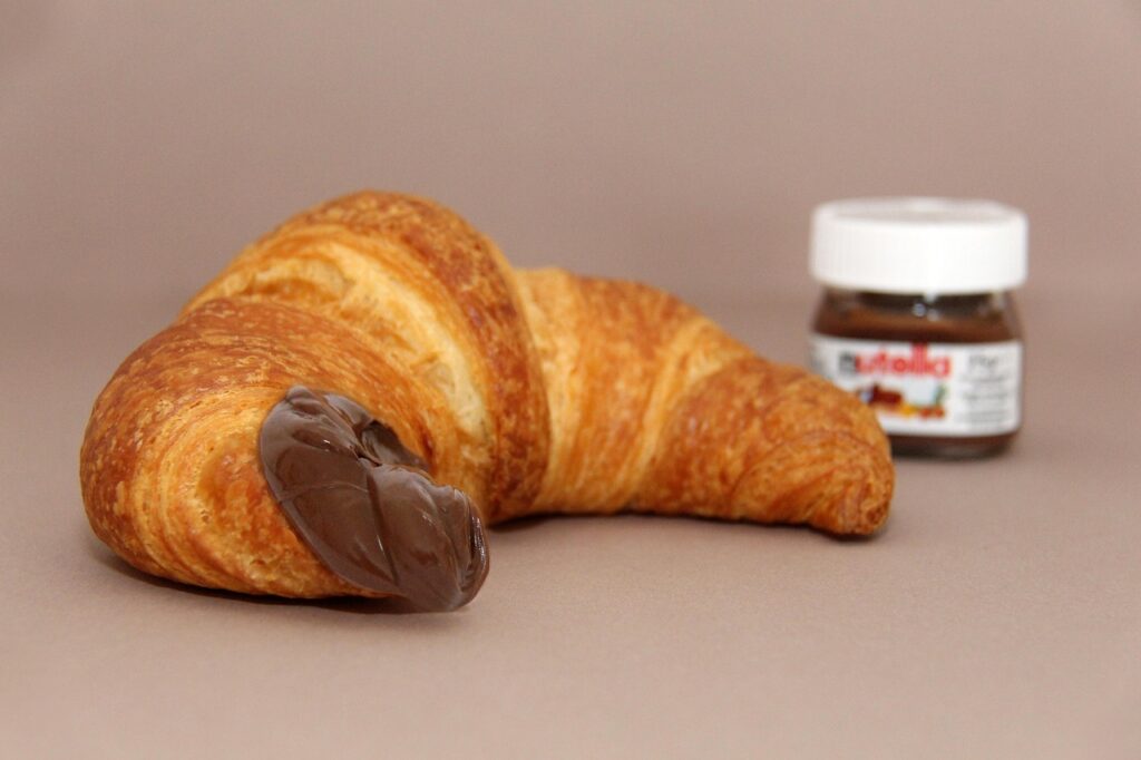 Nutella, Croissant, Pleasure image.