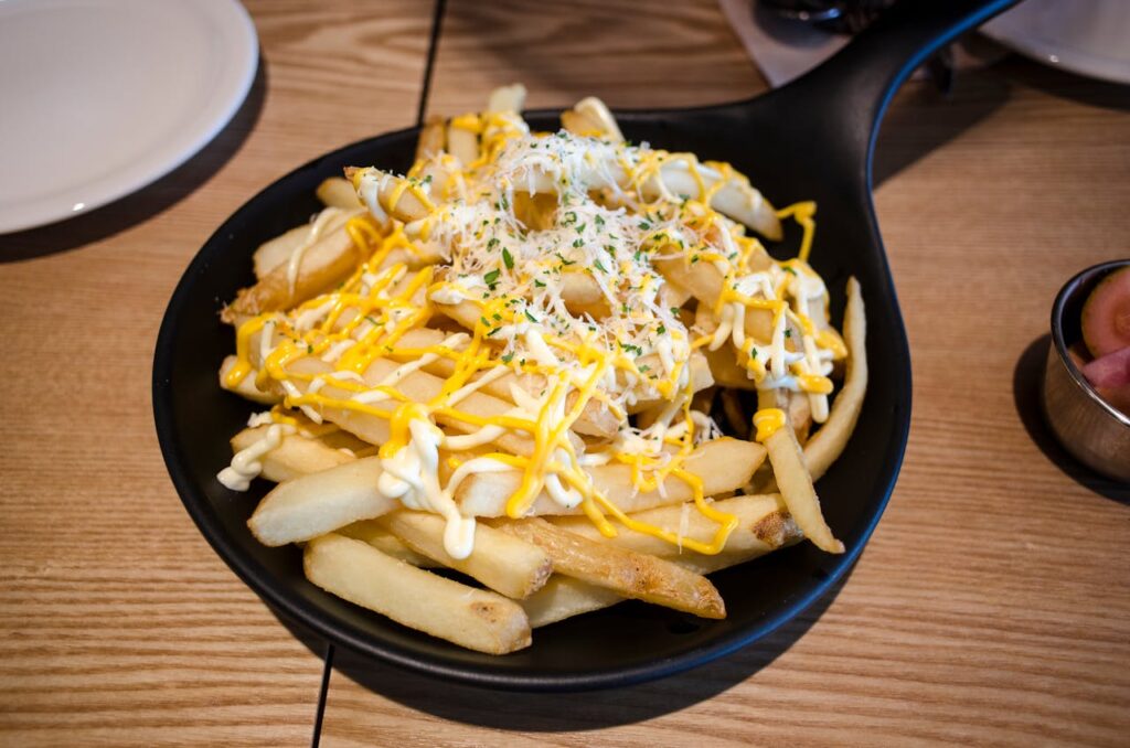 Fries with Cheese on Top