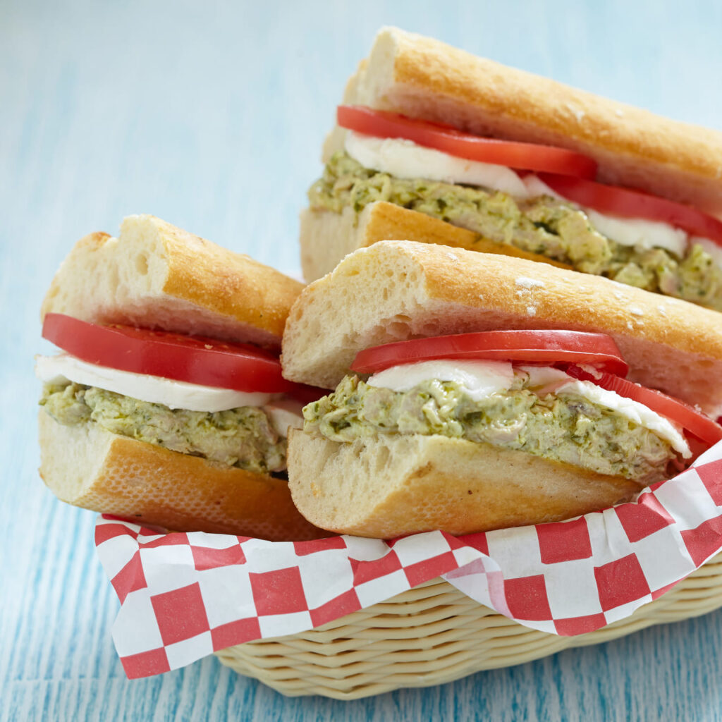Chicken Caprese sandwich
