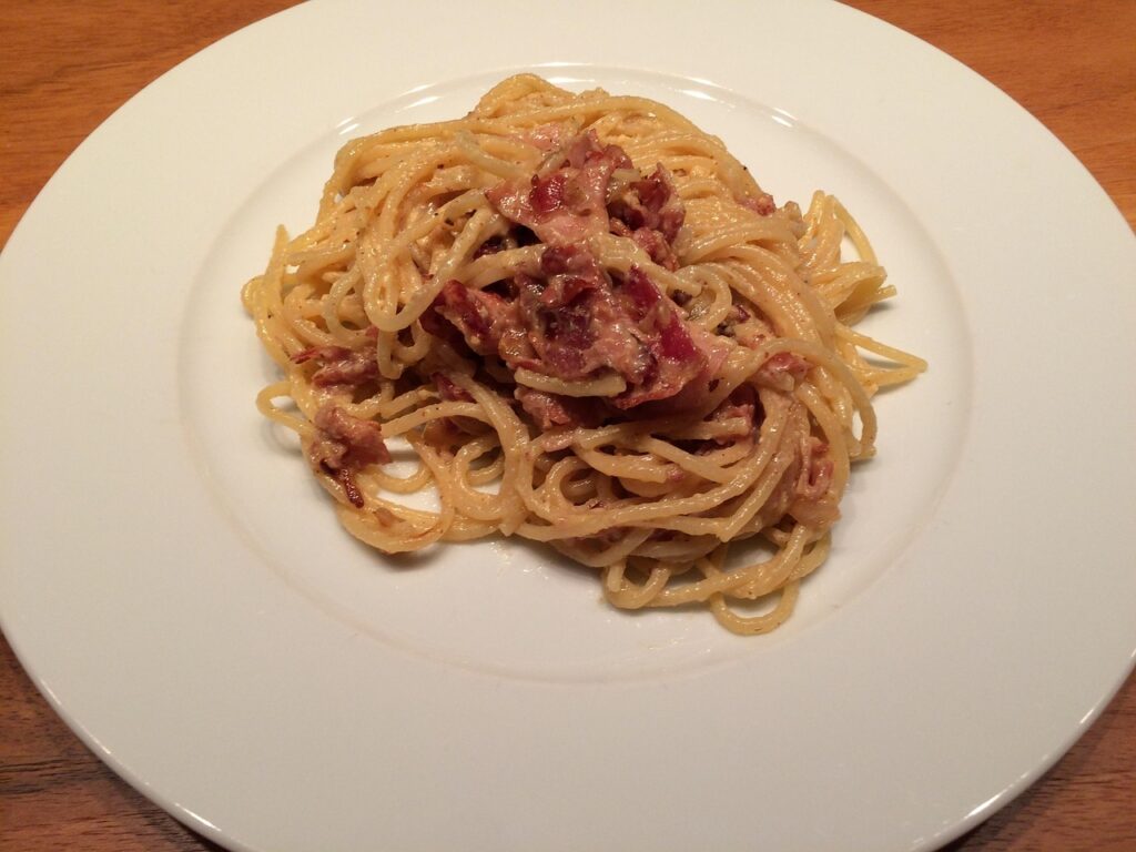 Spaghetti, Carbonara, Bacon image.