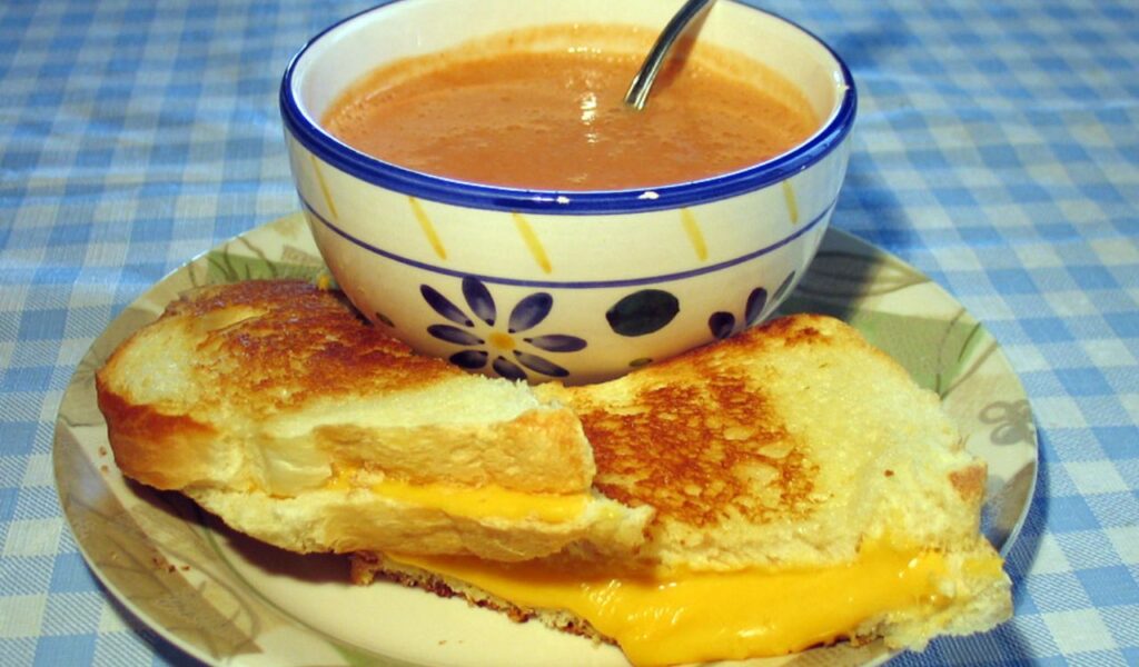 Grilled cheese and tomato soup