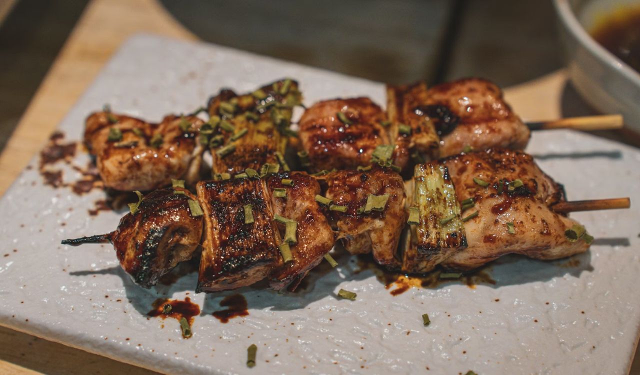 Grilled chicken skewers
